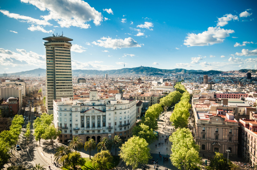 Flaniermeile La Rambla in Barcelona